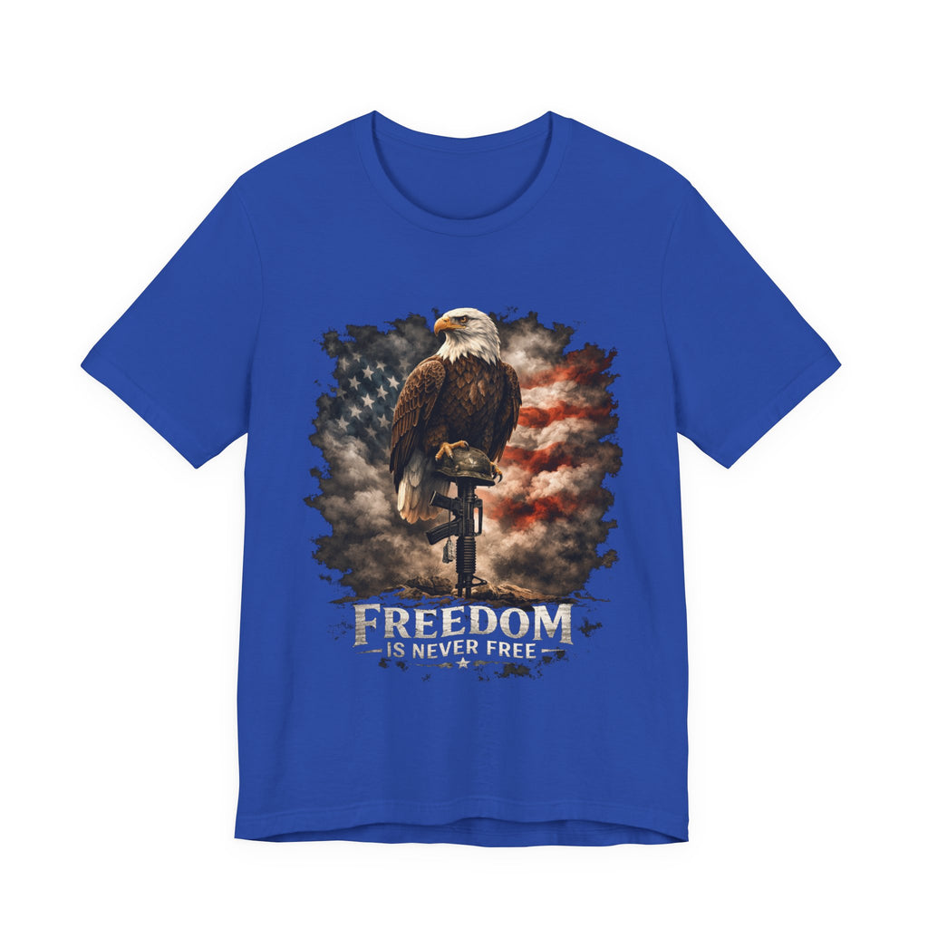 Freedom Is Never Free Eagle T‑Shirt — Patriotic American Flag Tee