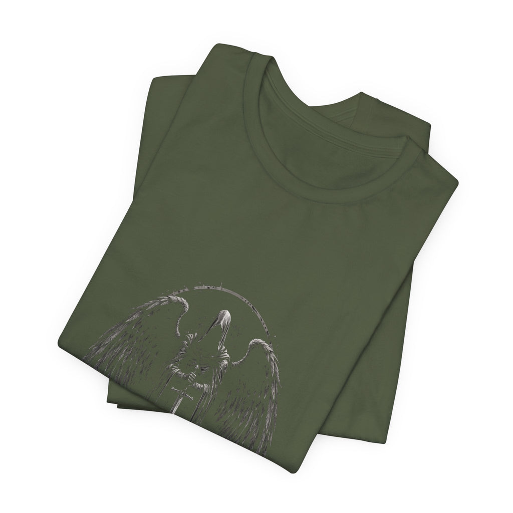 Guaediand Angel Wings Tee — Gothic Guardian Angel Short Sleeve Shirt
