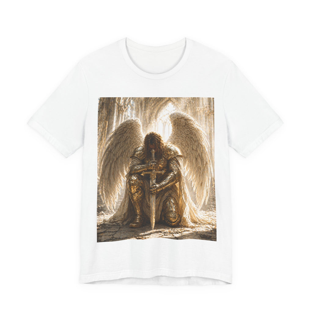 Guardian Angel Graphic Tee — Praying Winged Warrior T-Shirt