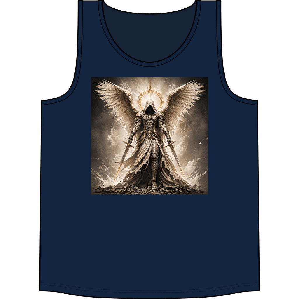 Angel Warrior Graphic Tank Top — Gothic Concert Band Tee