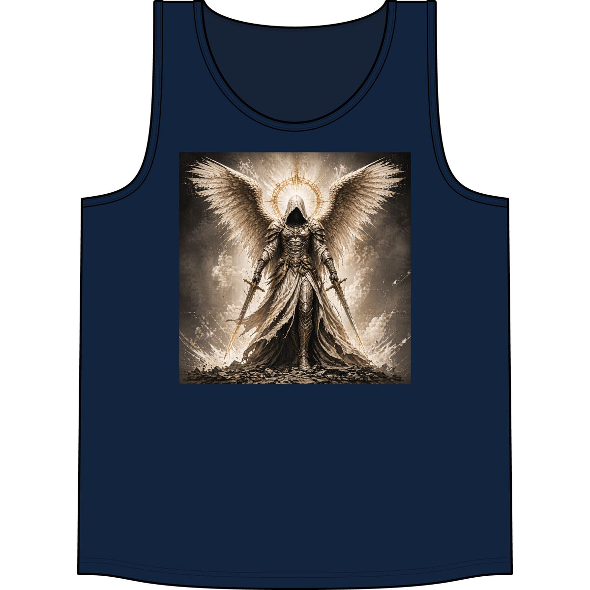 Angel Warrior Graphic Tank Top — Gothic Concert Band Tee