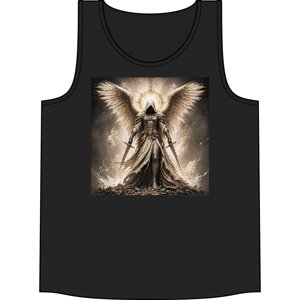 Angel Warrior Graphic Tank Top — Gothic Concert Band Tee