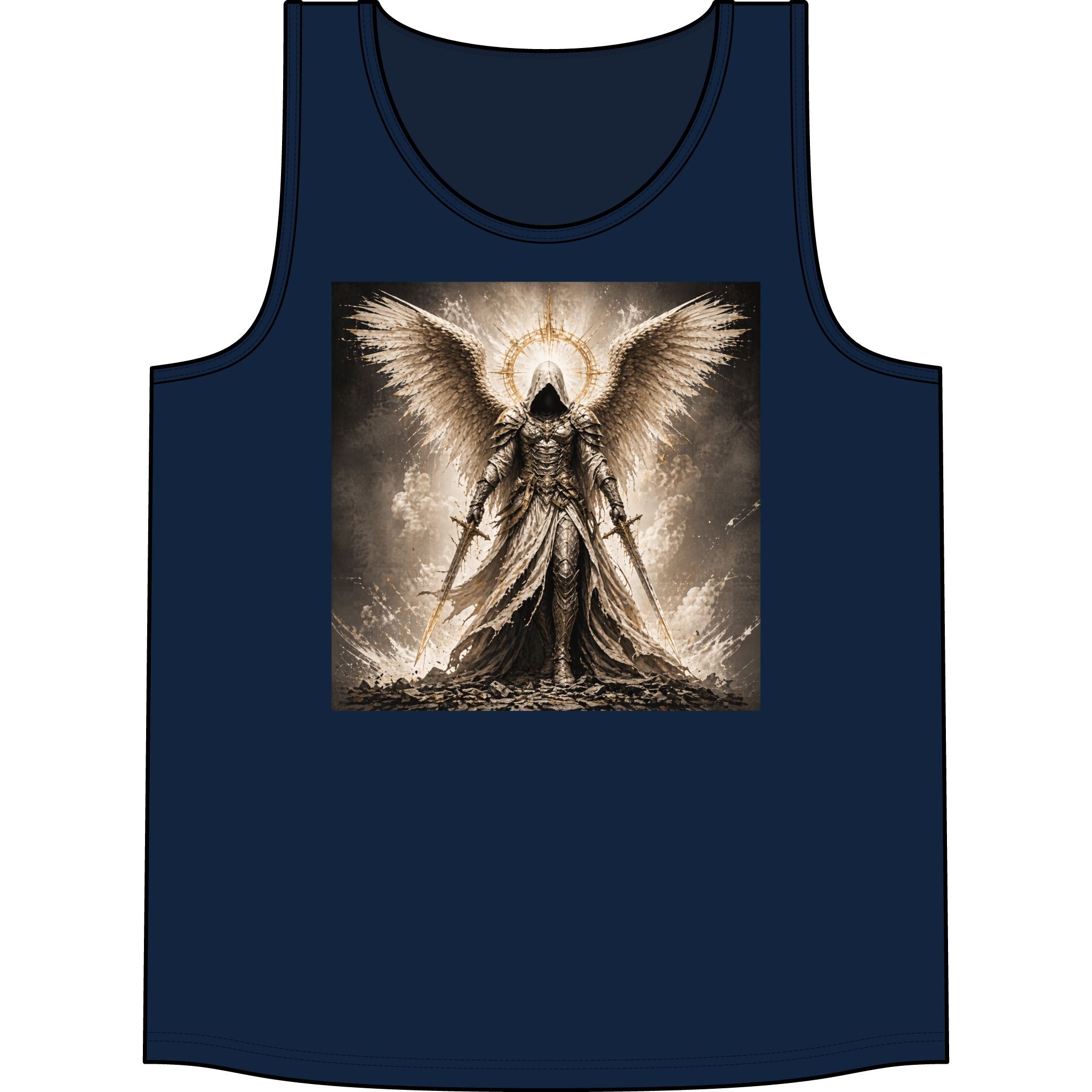 Angel Warrior Graphic Tank Top — Gothic Concert Band Tee
