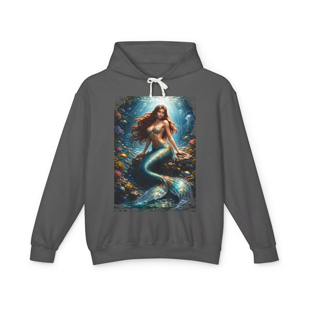 Mermaid Art Hooded Sweatshirt — Mystical Ocean Fantasy Hoodie