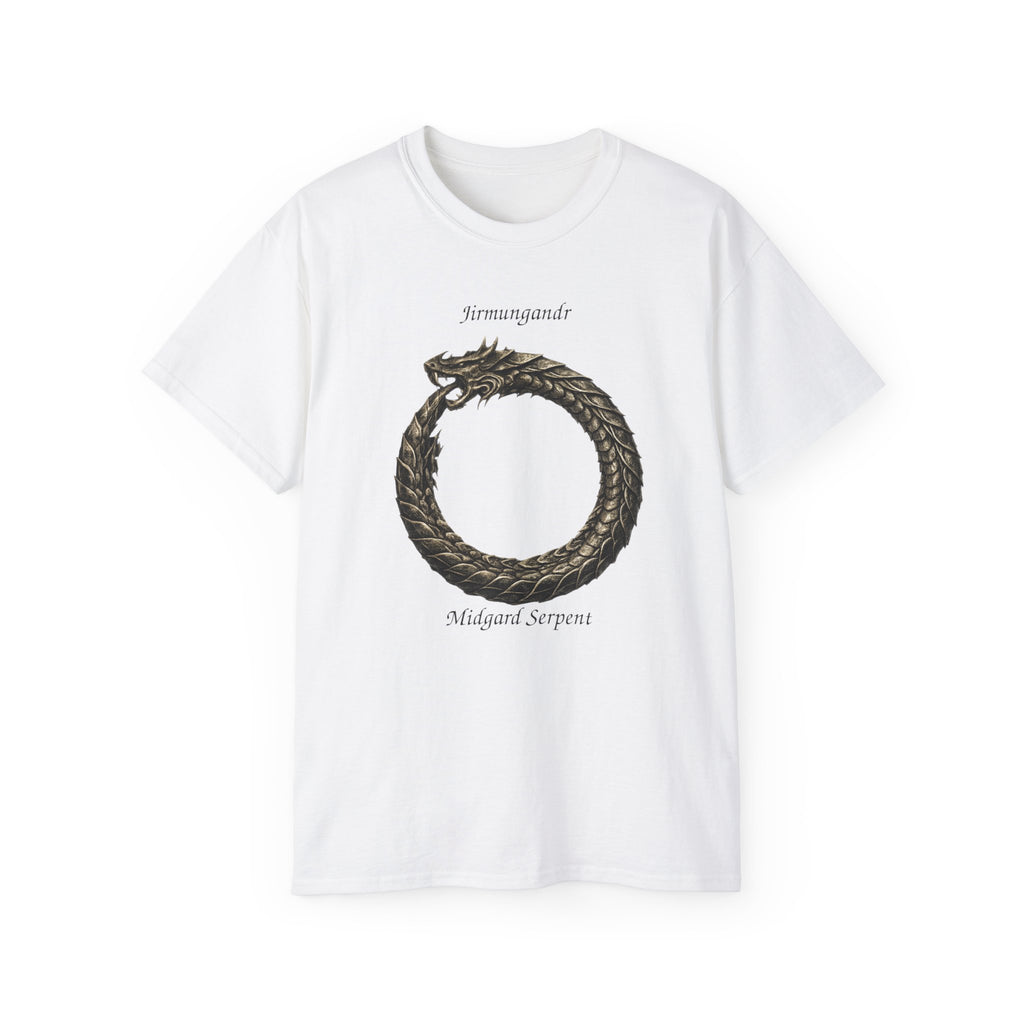 Jörmungandr, also known as the Midgard Serpent Cotton Tee — Midgard Serpent Mythology T-Shirt