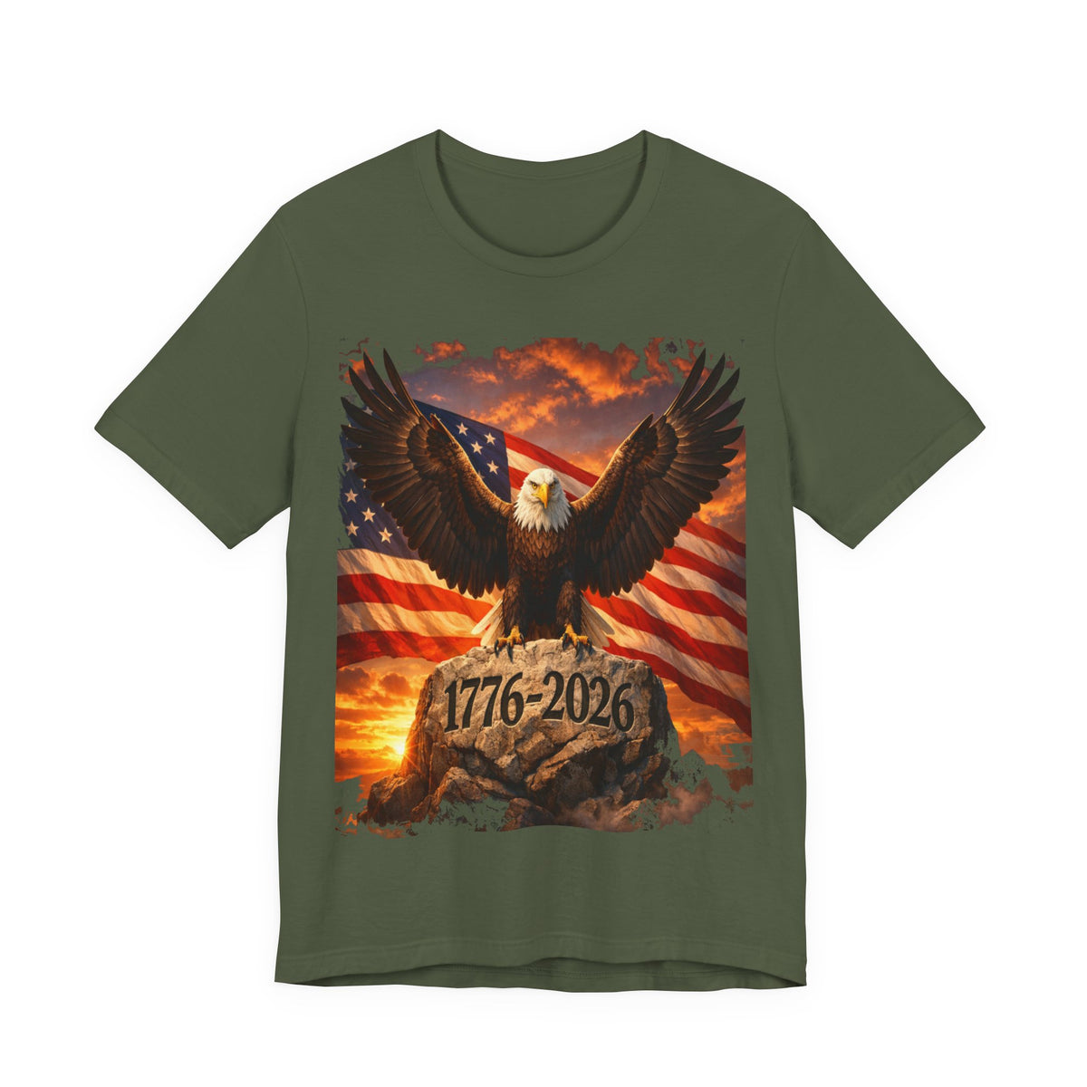 1776–2026 Eagle & American Flag T‑Shirt — Patriotic Independence Day Tee