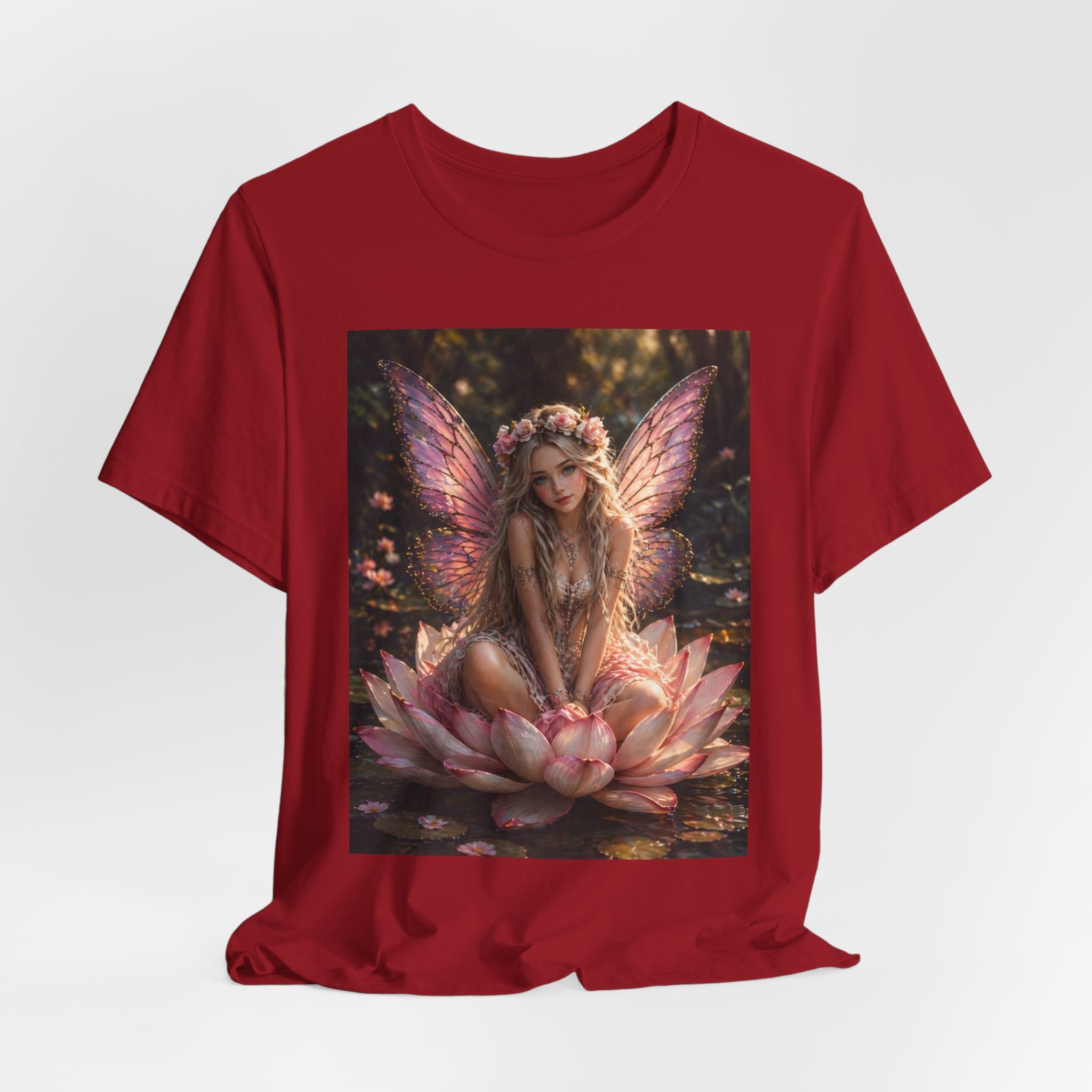 Fairy Lotus T-Shirt — Enchanted Winged Fairy Graphic Tee