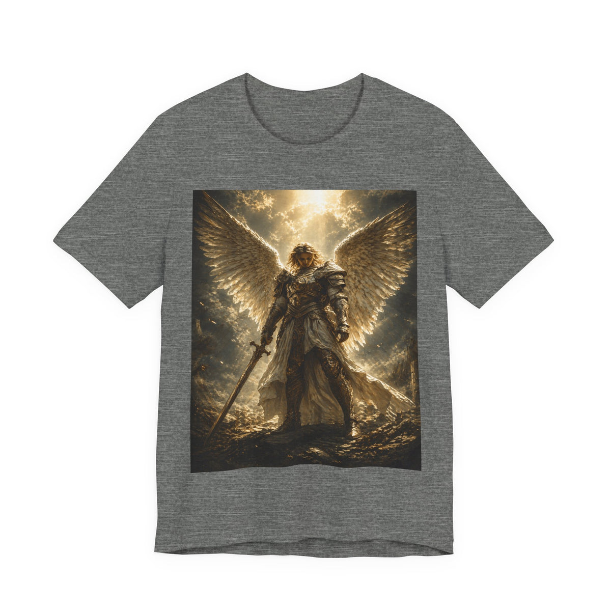 Angel Warrior Graphic Tee — Celestial Armor Archangel T-Shirt