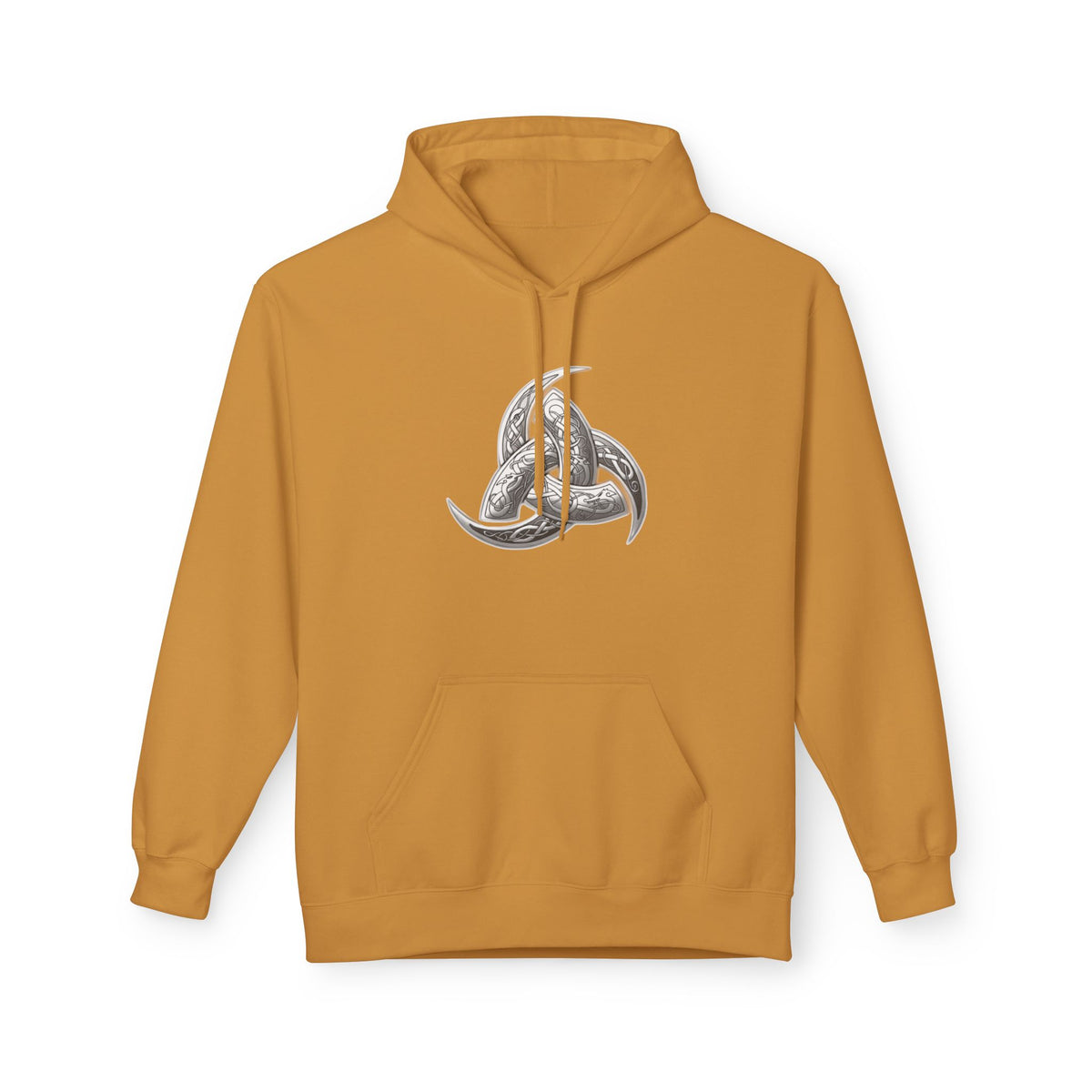 Viking Triple Horns Hoodie — Norse Valknut Knot Graphic Pullover