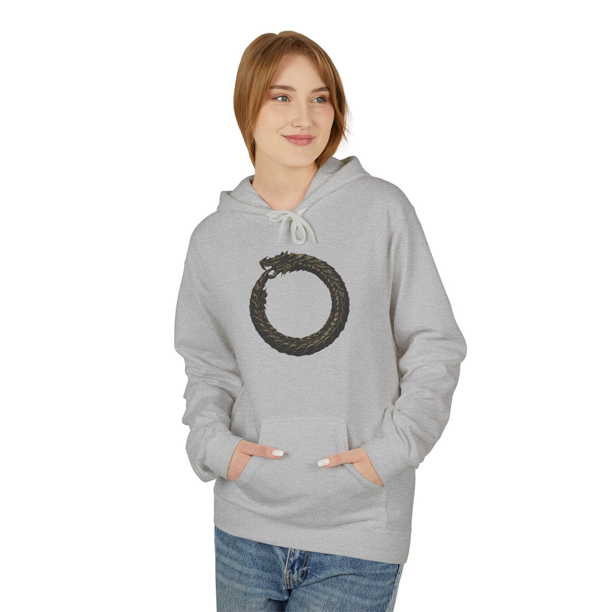 The Serpent – Jörmungandr- Hoodie — Minimal Mythic Graphic Pullover