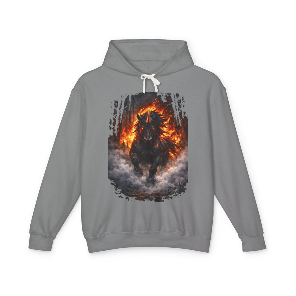 Fiery Horse Hoodie — Flaming Stallion Graphic Sweatshirt