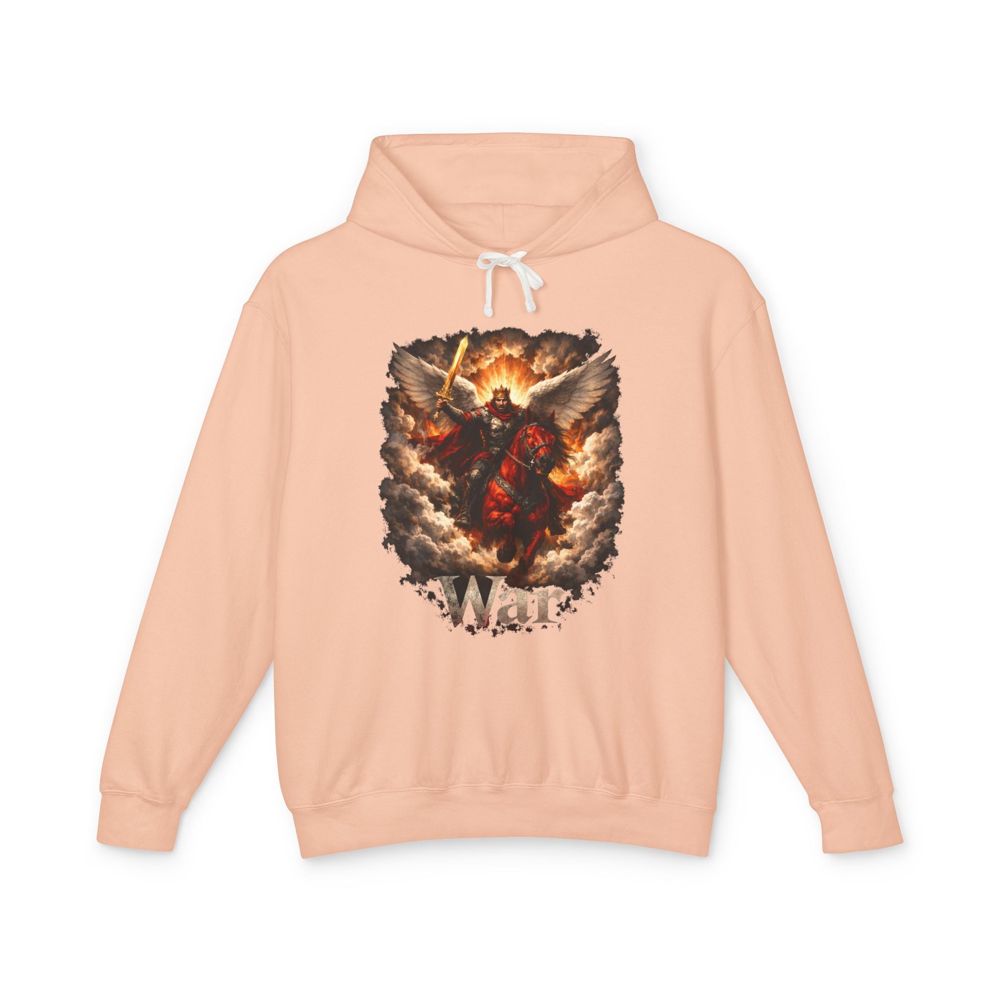 Archangel Warrior Hoodie – Fiery Guardian Graphic Sweatshirt