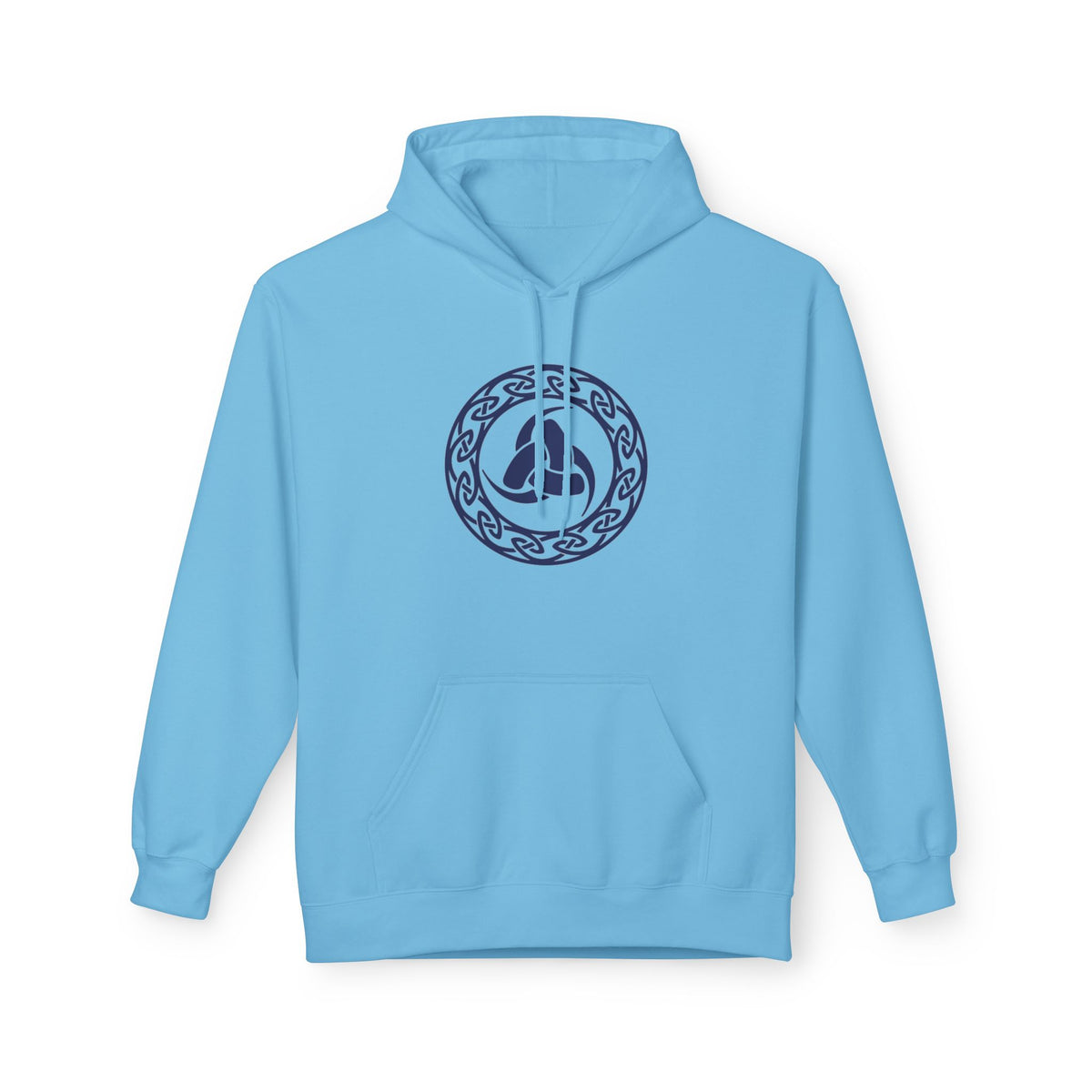 Viking Helm Emblem Hoodie — Norse Rune Knot Medallion-The Triple Horn of Odin – The Horn Triskelion