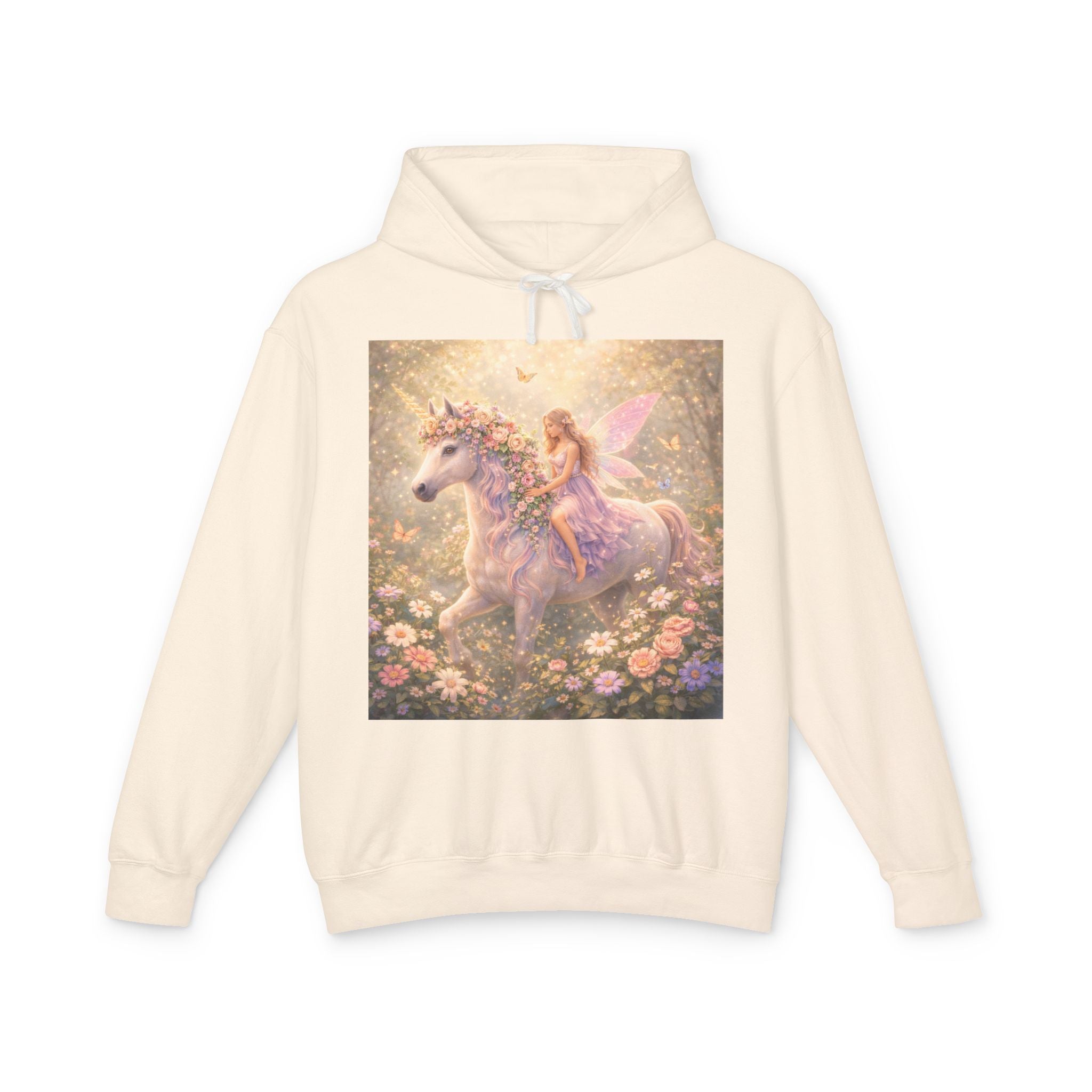 Fairy & Unicorn Hoodie — Whimsical Pastel Fantasy Pullover