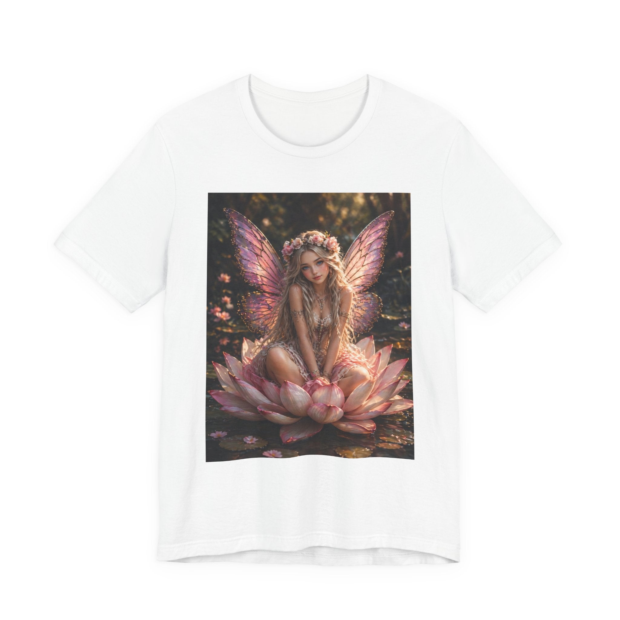 Fairy Lotus T-Shirt — Enchanted Winged Fairy Graphic Tee