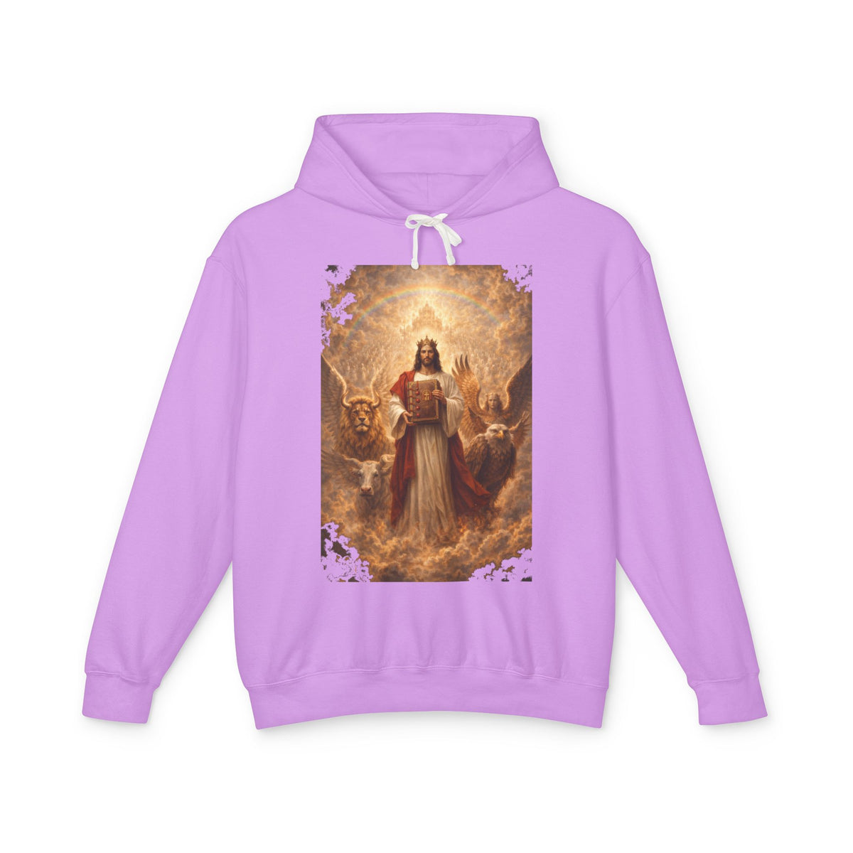 Revelation 5-10 Jesus Christ Illustration Hoodie — Religious Faith Graphic Hoodie