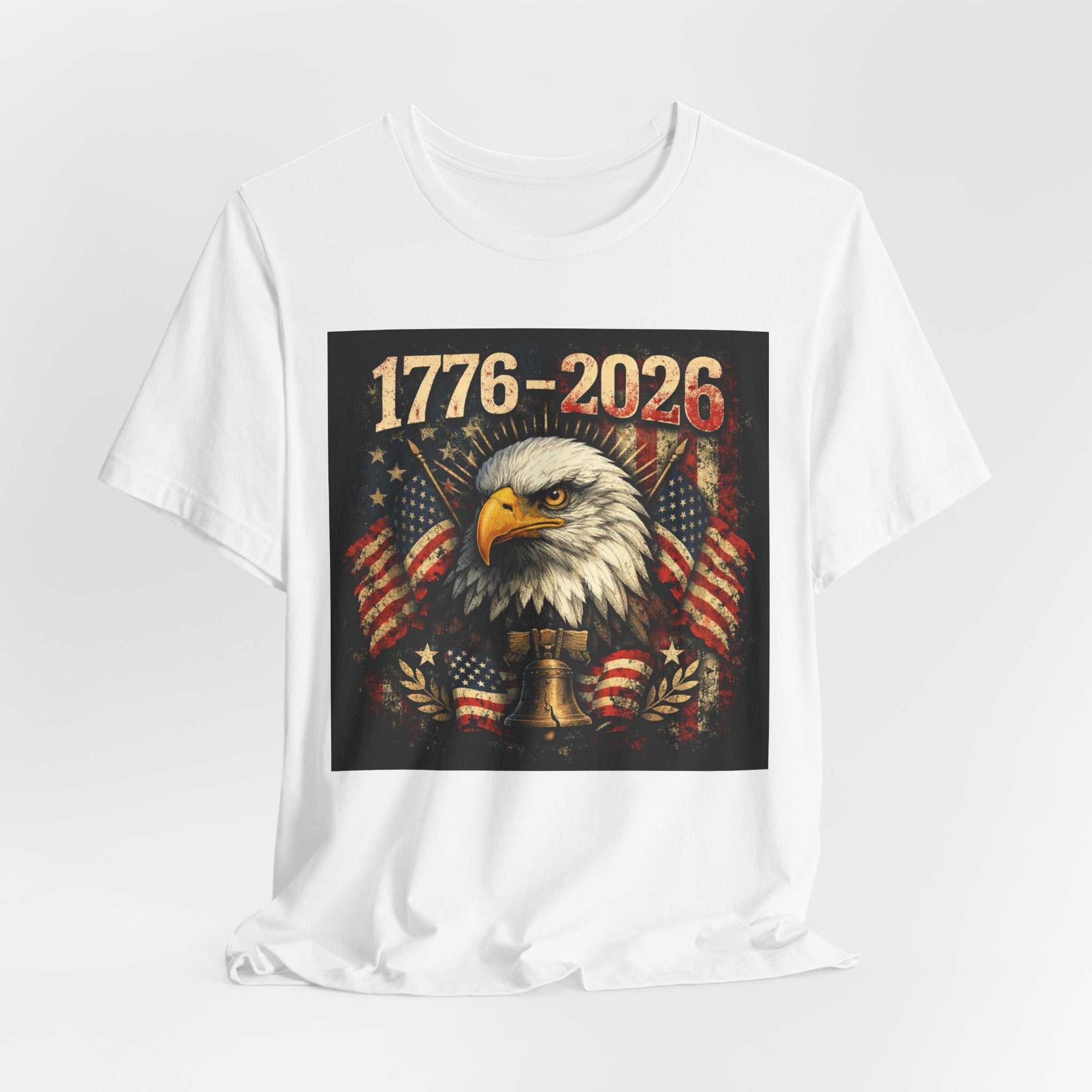 1776-2026 Eagle Patriotic T-Shirt — American Flag Liberty Bell Tee