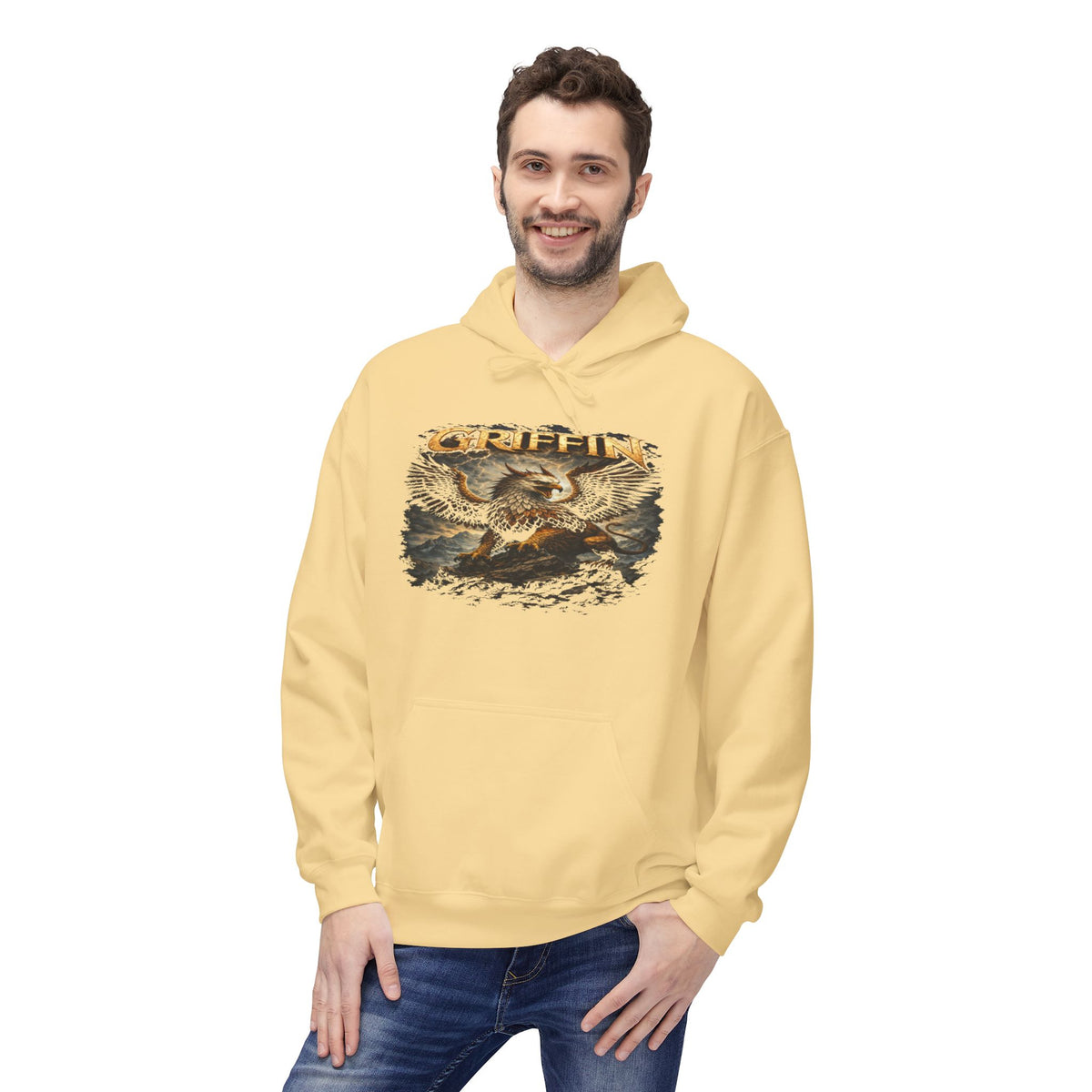 Griffin Graphic Hoodie - Mythical Eagle Design