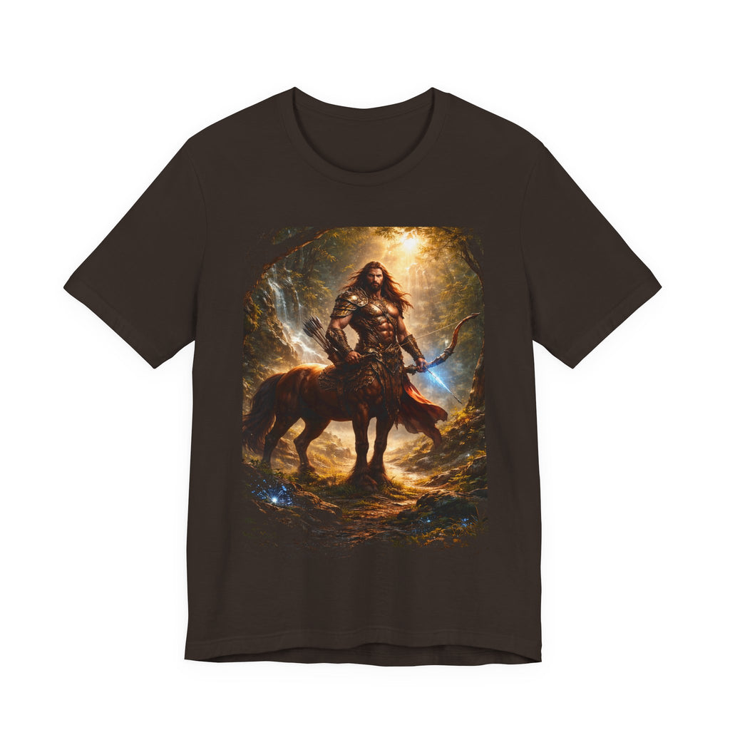 Centaur Warrior Fantasy T‑Shirt — Mythic Forest Battle Graphic Tee