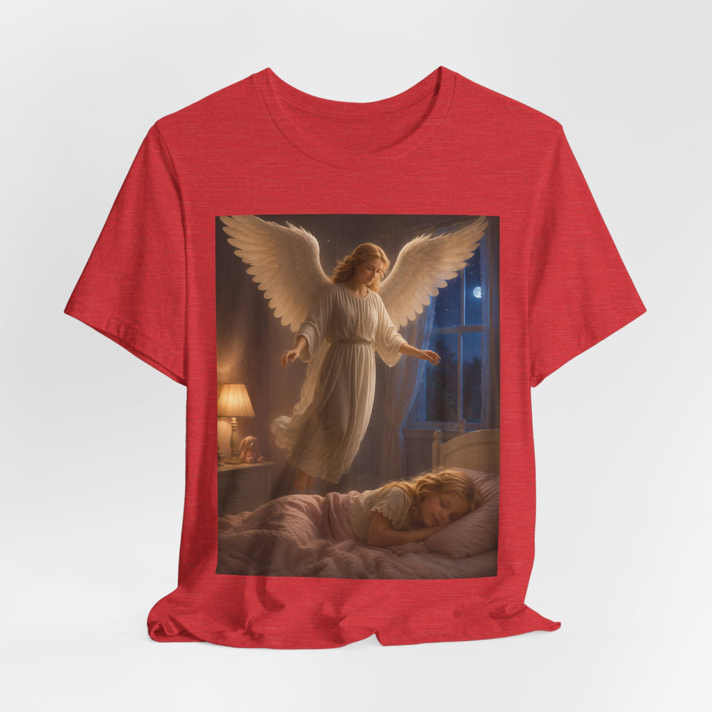 Guardian Angel T‑Shirt — Peaceful Night Prayer Tee for Kids & Parents