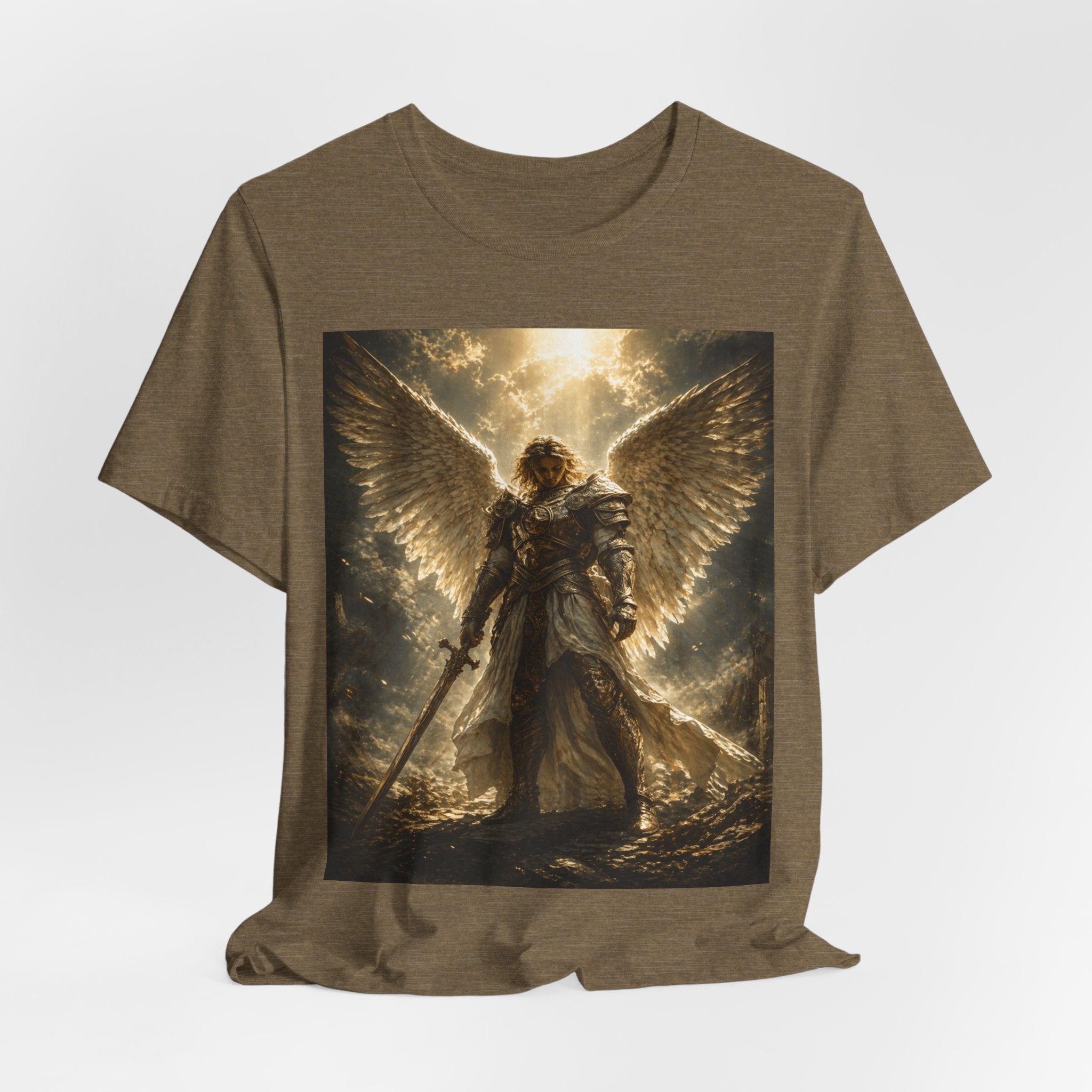 Angel Warrior Graphic Tee — Celestial Armor Archangel T-Shirt