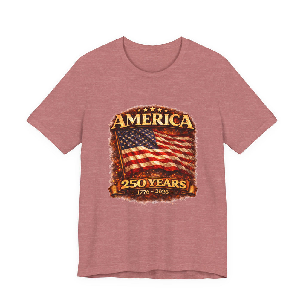 America 250 Years Flag T-Shirt – 1776–2026 Bicentennial Celebration Tee