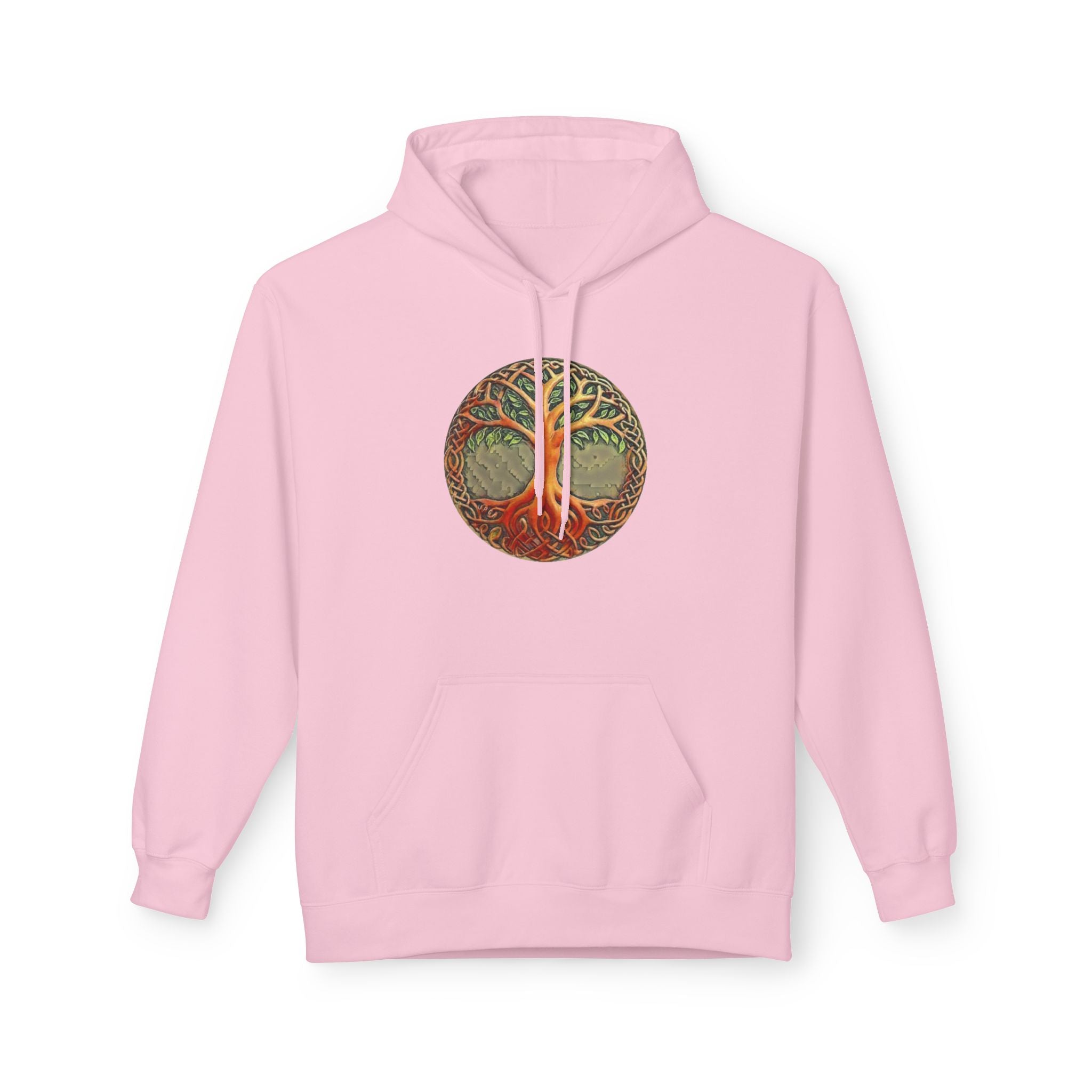 Yggdrasil Tree of Life Cotton Hoodie — Vintage Botanical Forest Graphic