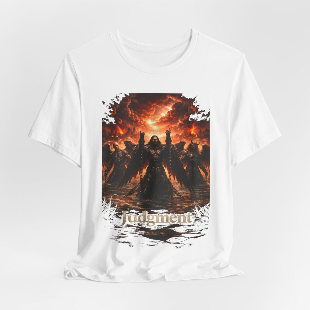Judgment Graphic Tee — Apocalyptic Angel War T‑Shirt