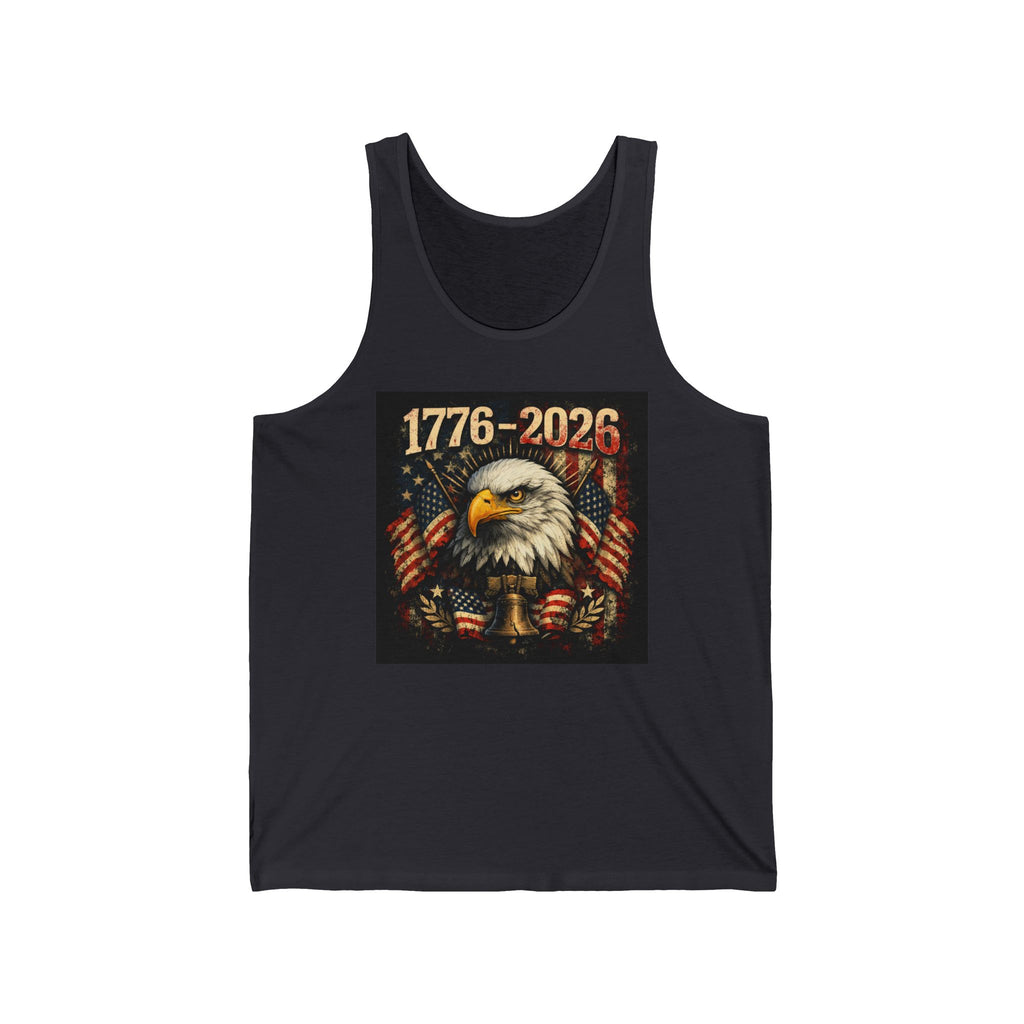 1776–2026 Eagle Patriotic Tank Top — American Flag Independence Day Muscle Tee