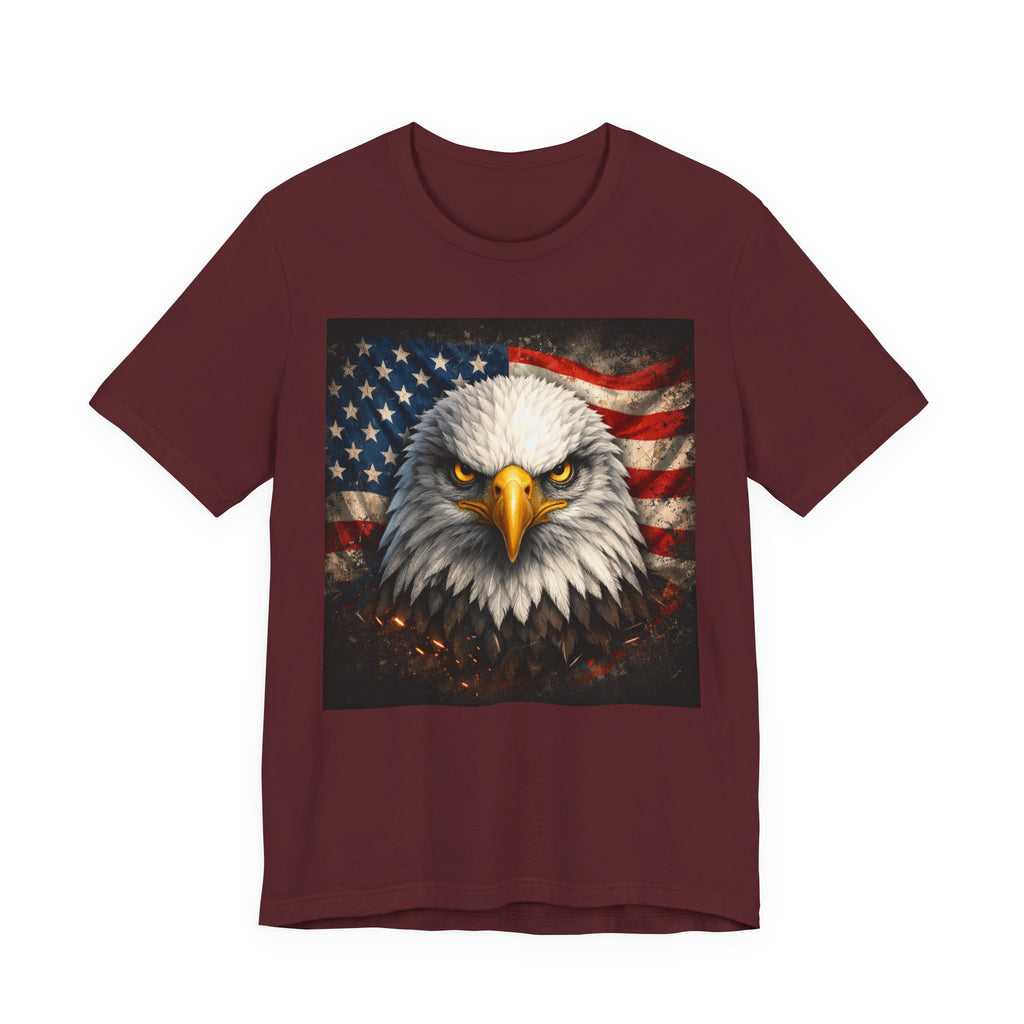 Patriotic Eagle T-Shirt – American Flag Bald Eagle Graphic Tee