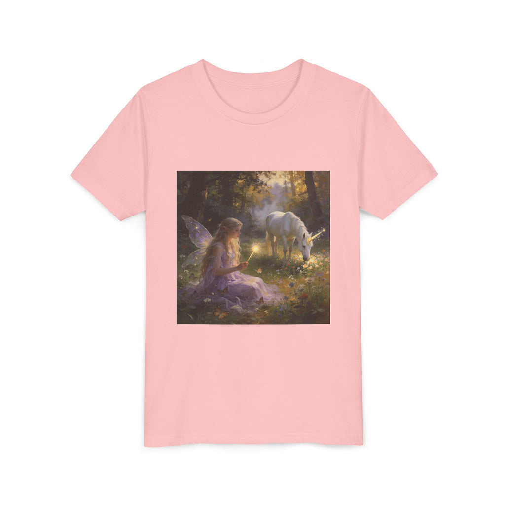 Youth Tee — Fairy and Unicorn Enchanted Forest Design