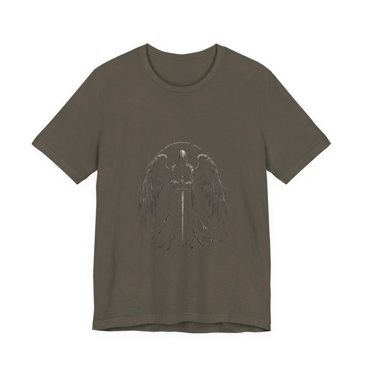Guaediand Angel Wings Tee — Gothic Guardian Angel Short Sleeve Shirt