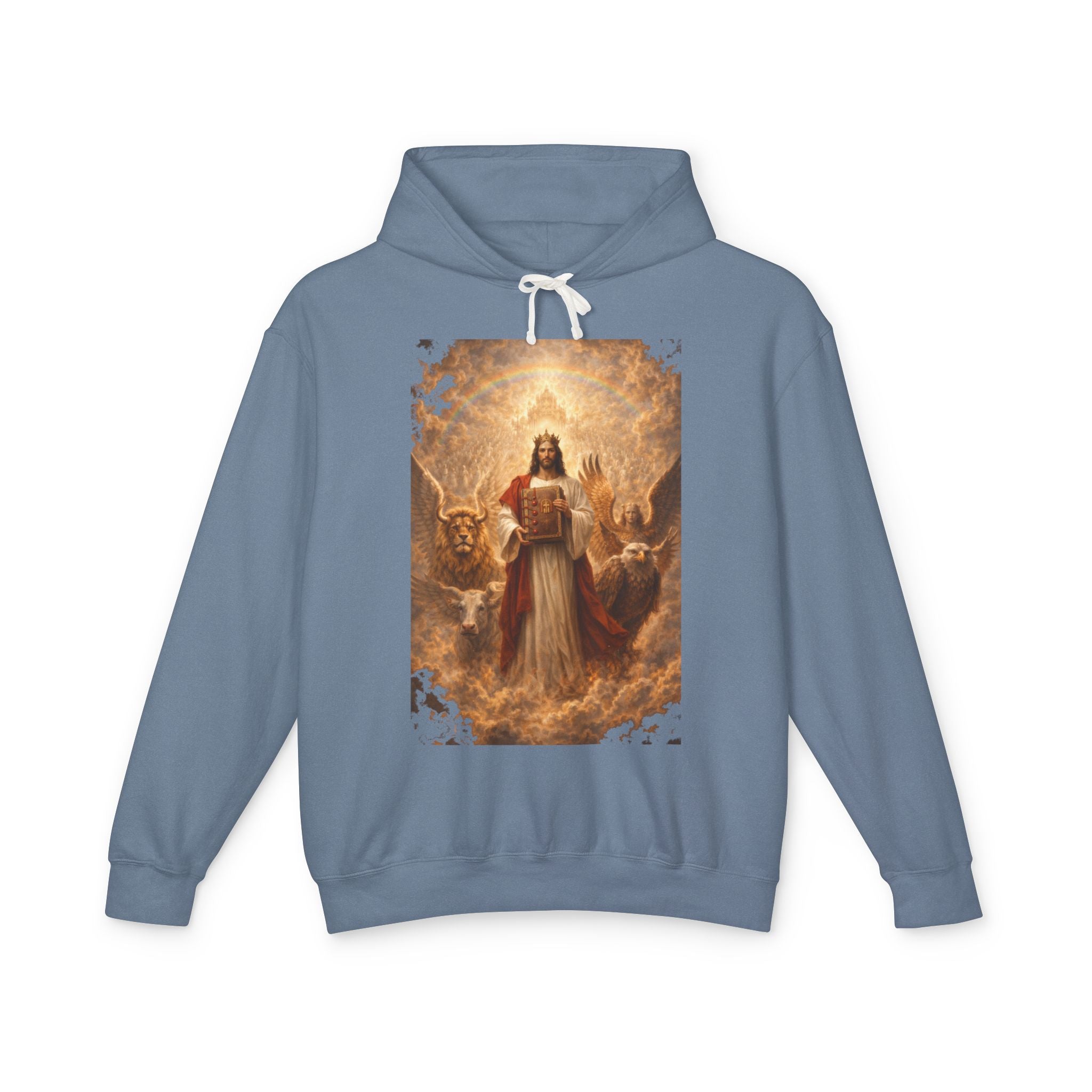 Revelation 5-10 Jesus Christ Illustration Hoodie — Religious Faith Graphic Hoodie