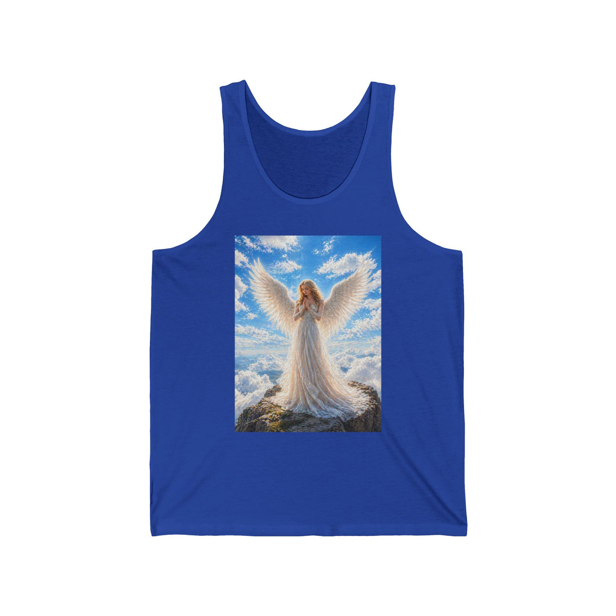 Angel Wings Tank Top — Heavenly Guardian Angel Graphic Jersey Tank