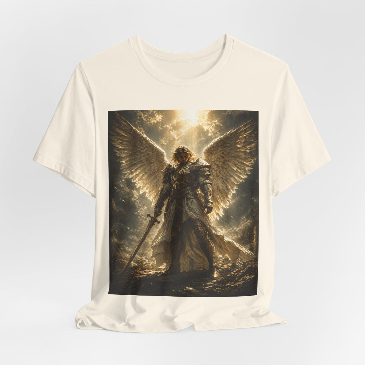 Angel Warrior Graphic Tee — Celestial Armor Archangel T-Shirt