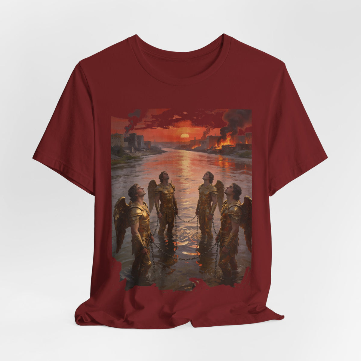 Revelation 9 reveals four fallen angels bound in the Euphrates River,T-Shirt