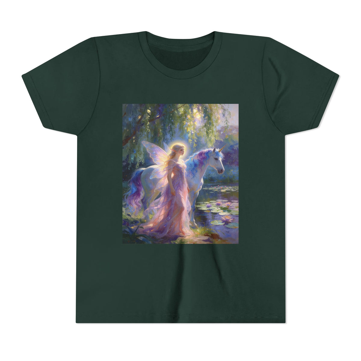 Youth Tee — Enchanted Fairy and Unicorn Graphic Tee