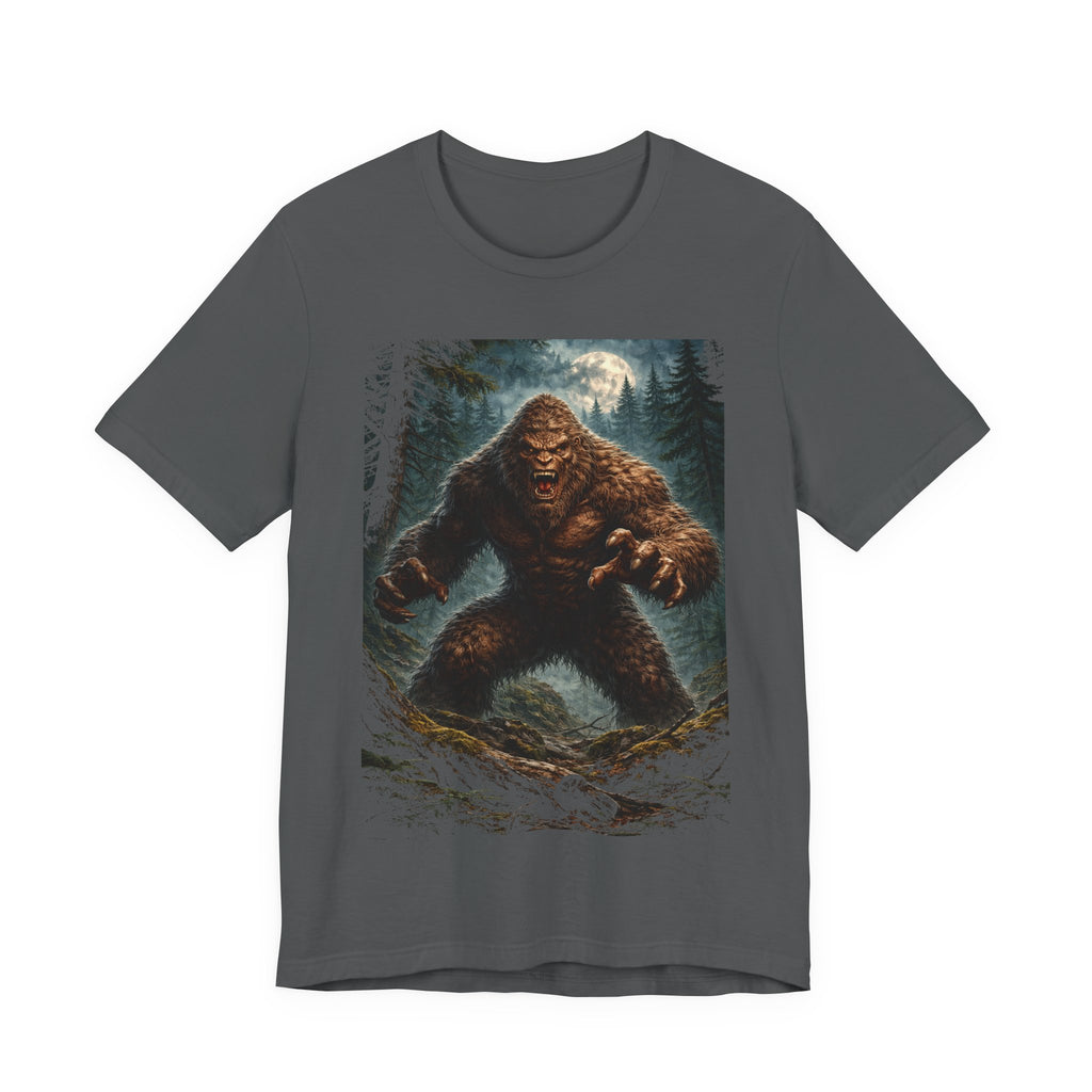 Bigfoot Monster Graphic T-Shirt — Sasquatch Forest Night Tee