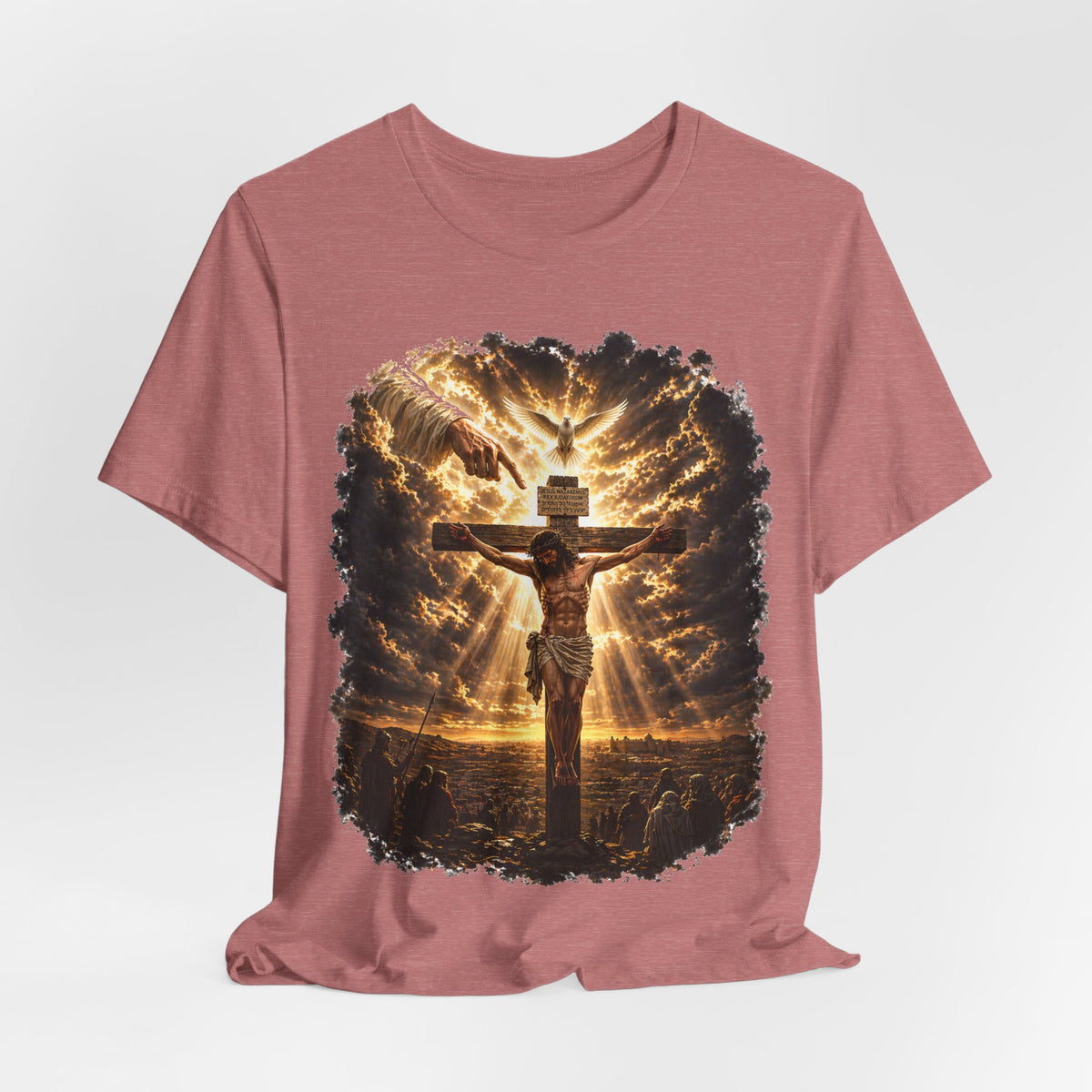 Crucifixion Sunrise T-Shirt — Jesus on the Cross Spiritual Faith Tee