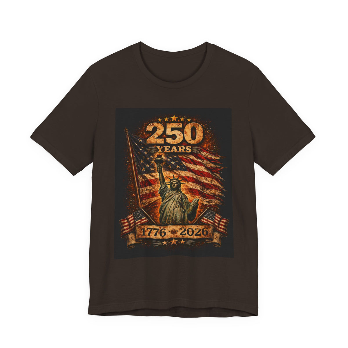 250 Years USA Liberty T-Shirt – 1776-2026 American Flag & Statue of Liberty Tee