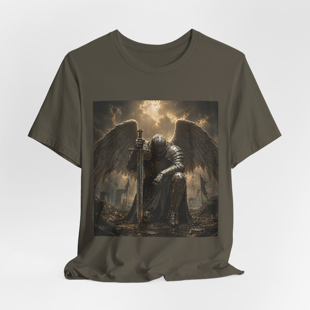 Angel Knight T-Shirt — Gothic Dark  Armor Tee