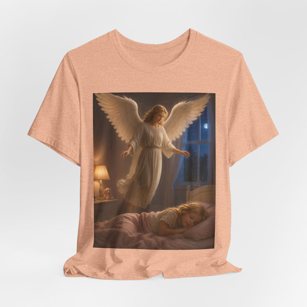 Guardian Angel T‑Shirt — Peaceful Night Prayer Tee for Kids & Parents