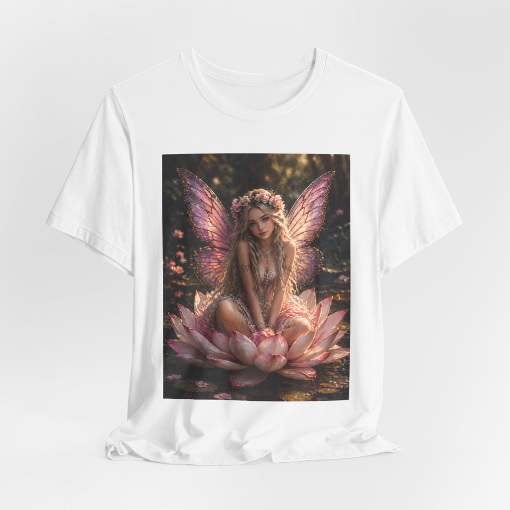 Fairy Lotus T-Shirt — Enchanted Winged Fairy Graphic Tee