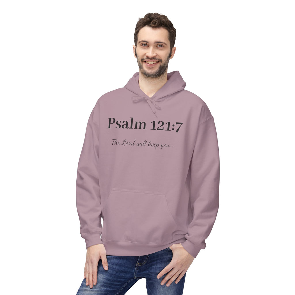Psalm 121:7 Hoodie — 'The Lord Will Keep You' Inspirational Christian Sweatshirt