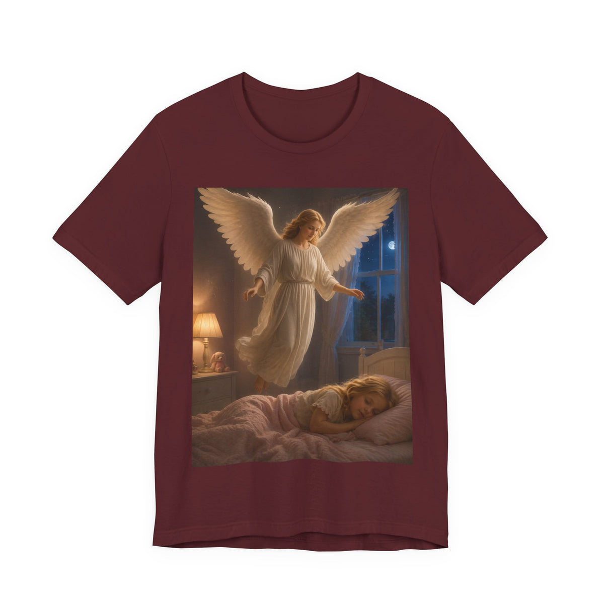 Guardian Angel T‑Shirt — Peaceful Night Prayer Tee for Kids & Parents