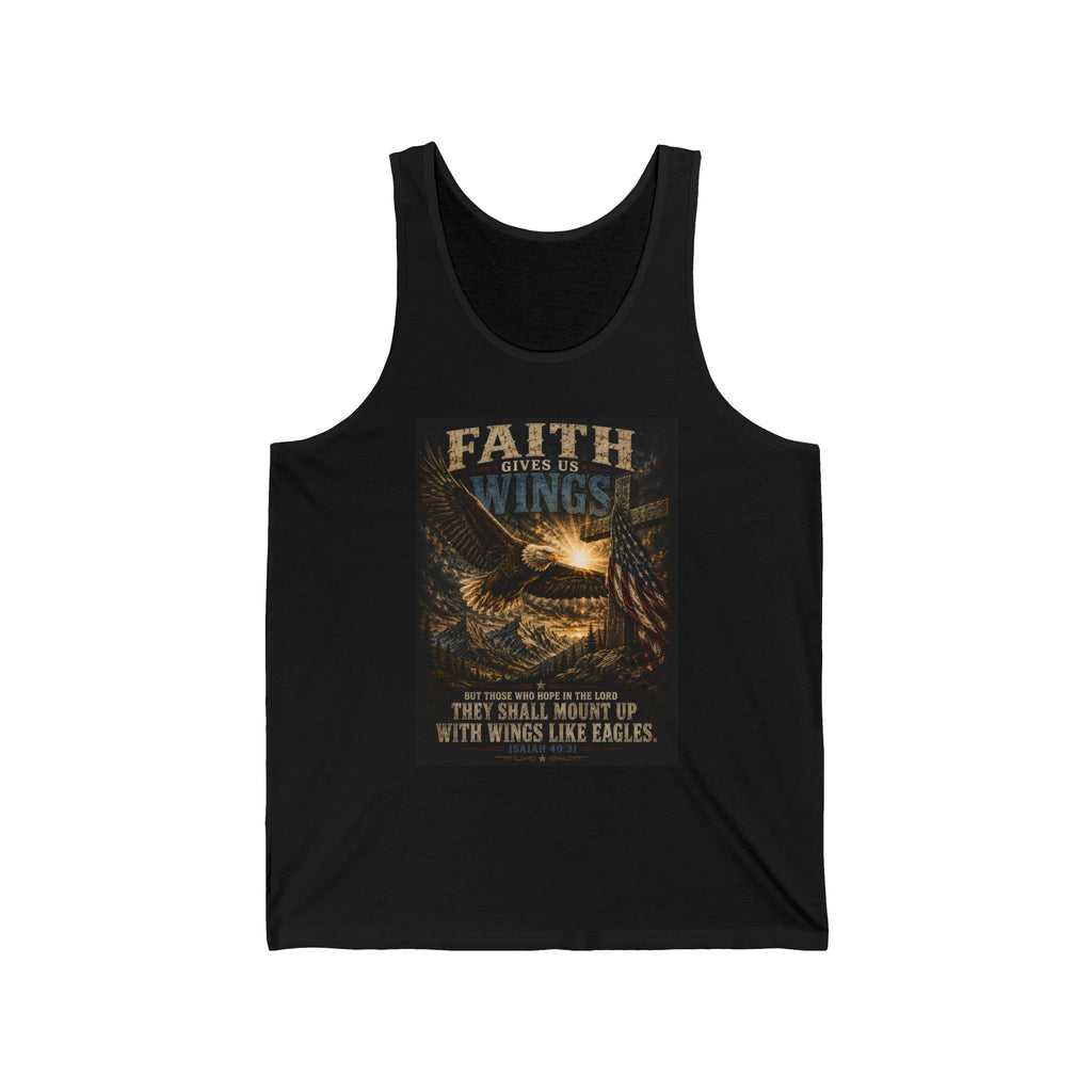 Faith Gives Me Wings Tank Top — "They Shall Mount Up With Wings Like Eagles" Inspirational Christian Tank