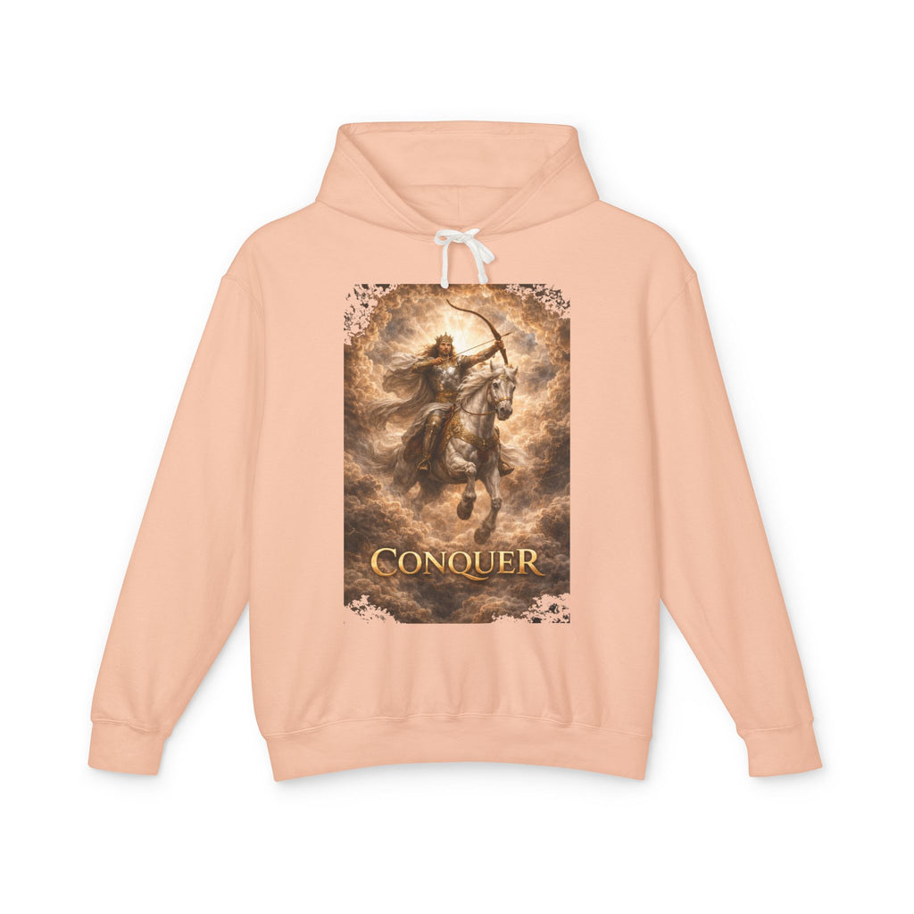 The white horse from Revelation 6:1-2! Conquer Warrior Hoodie — Fantasy Archer Graphic Pullover
