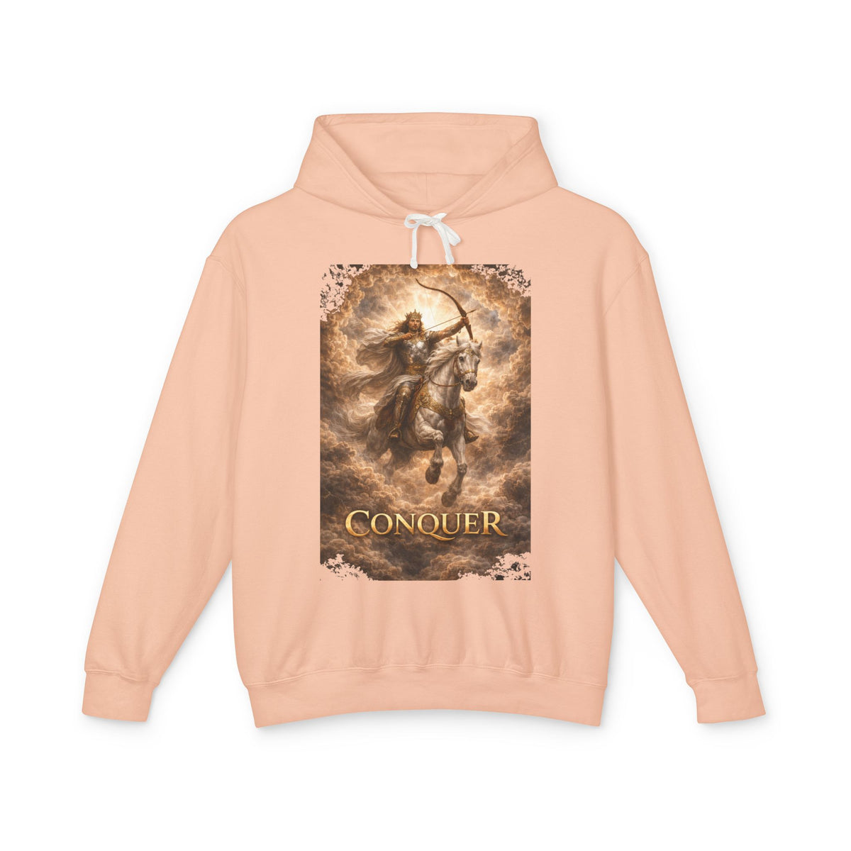 The white horse from Revelation 6:1-2! Conquer Warrior Hoodie — Fantasy Archer Graphic Pullover