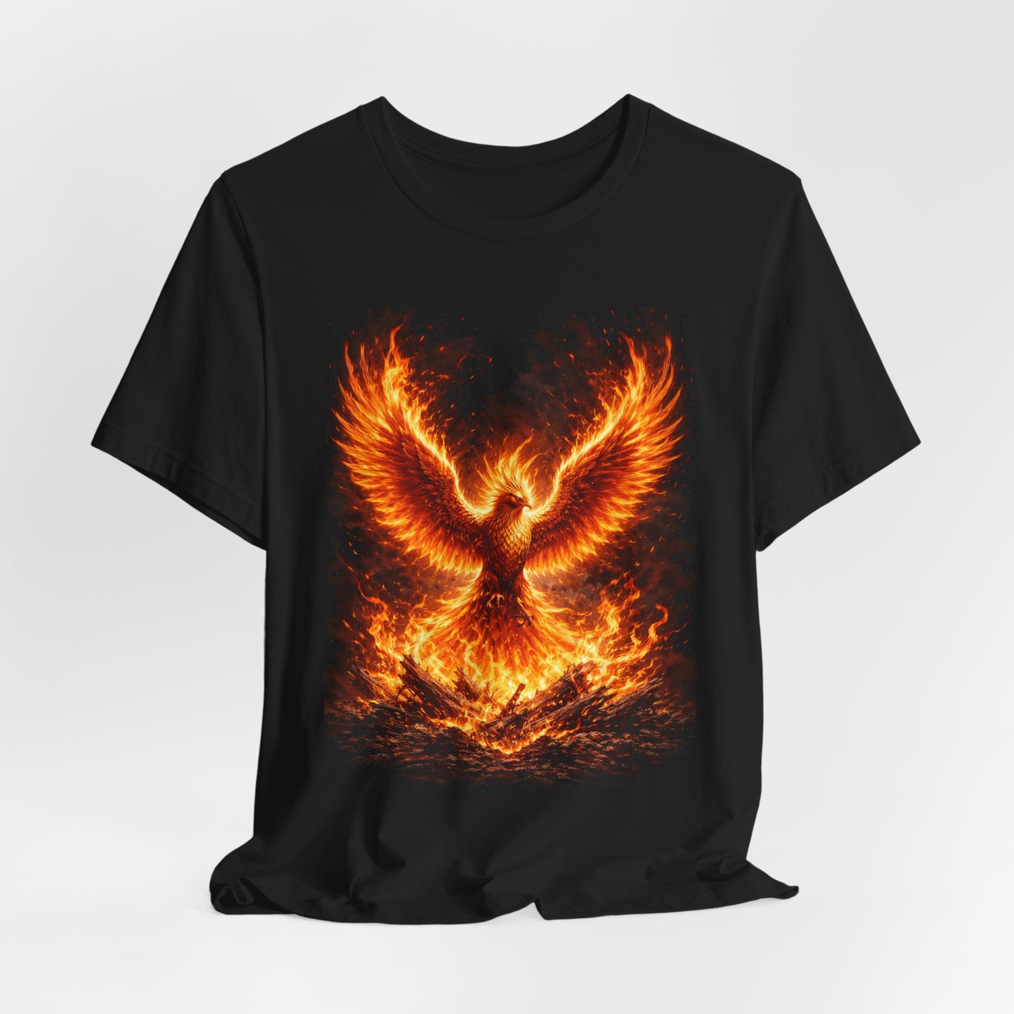 Phoenix Fire Graphic Tee — Rising Flame Mythical Bird T-Shirt