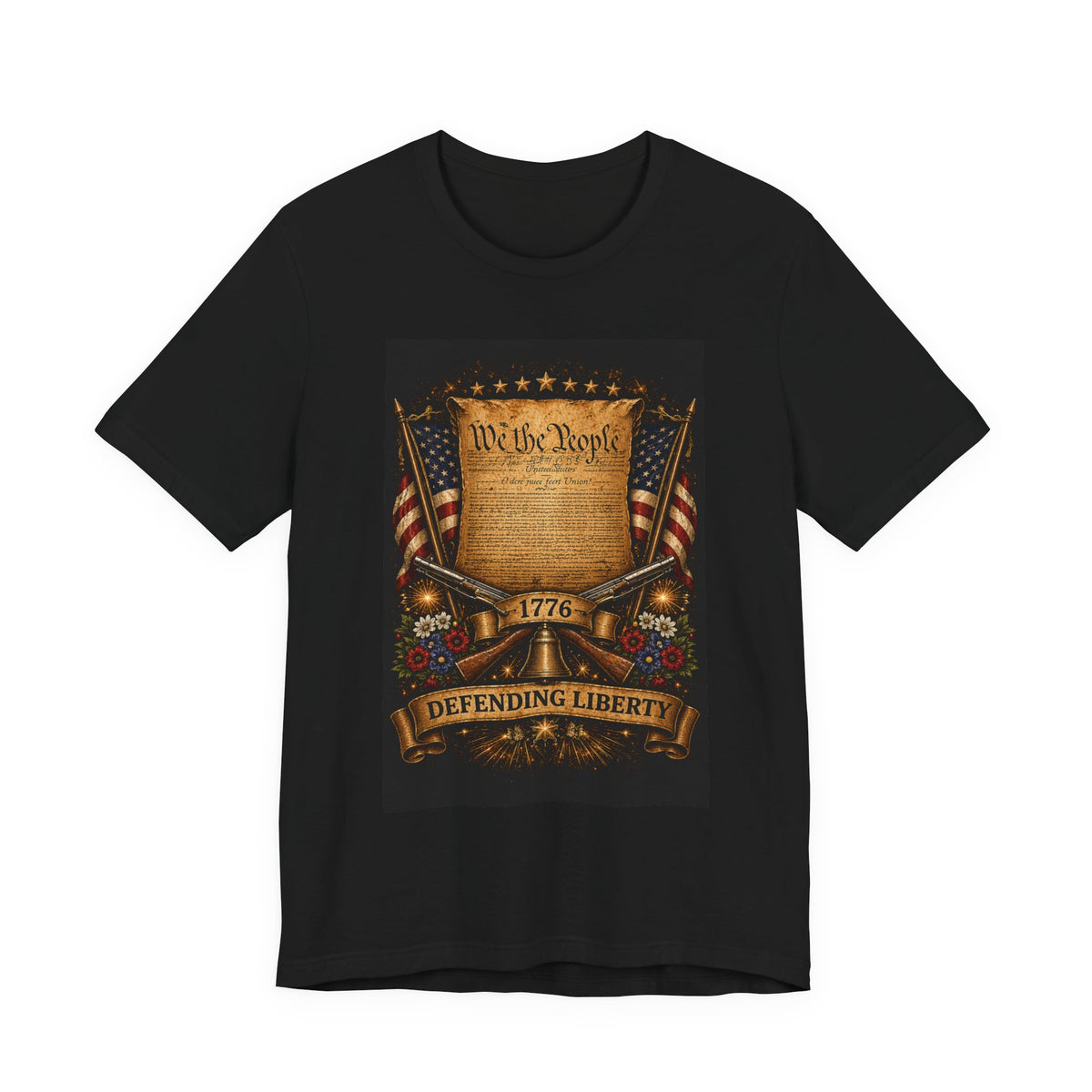 Defending Liberty 1776 T-Shirt — 'We the People' Patriotic Constitution Tee